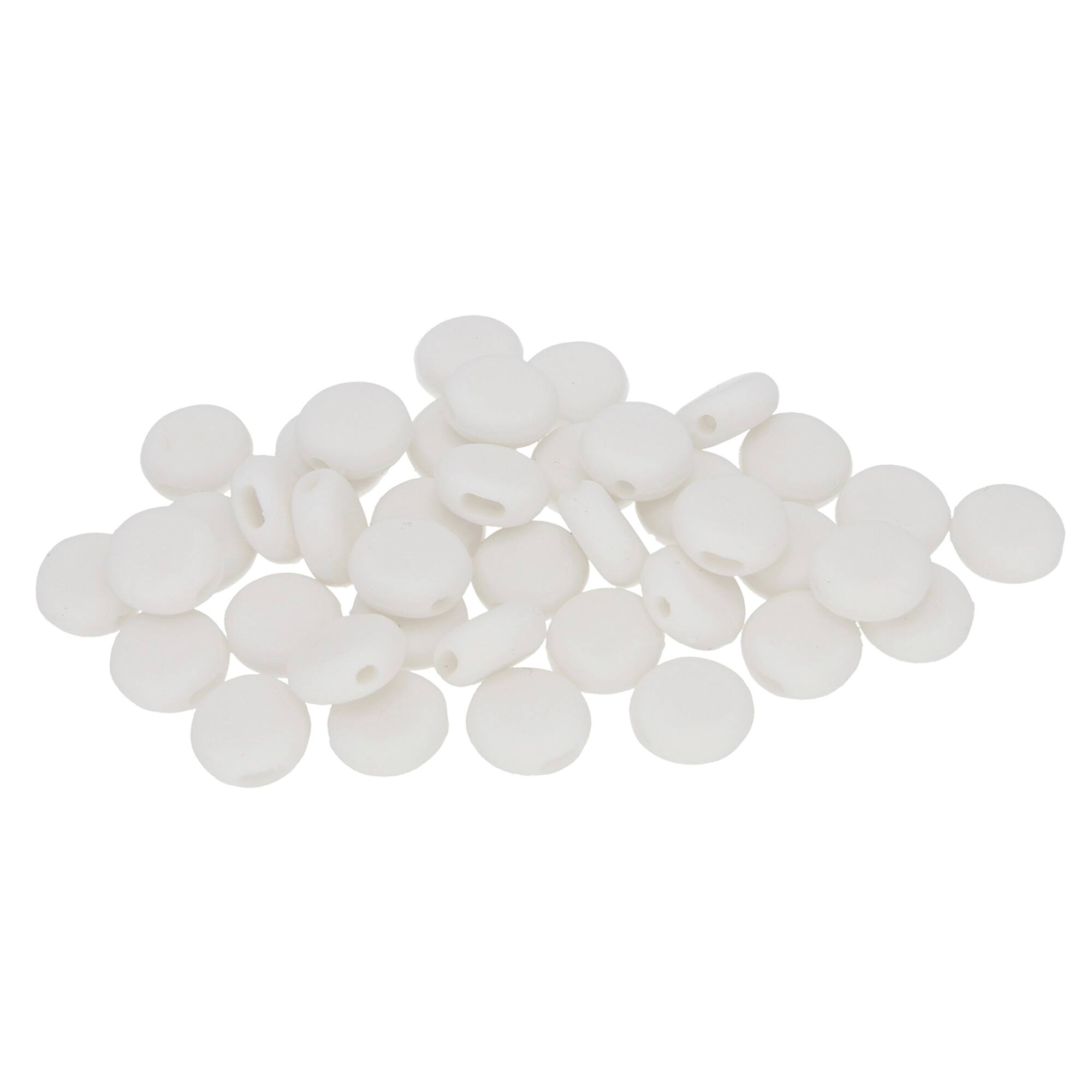 Fablastic™ White Silicone Cord Locks, 10mm